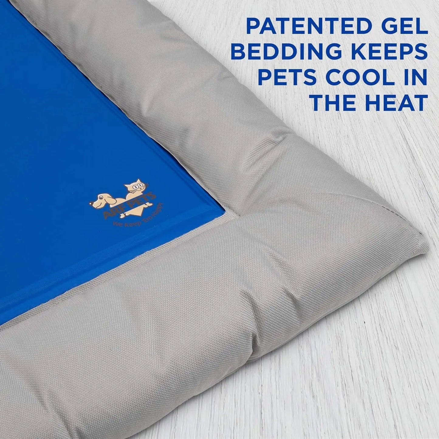 Dog Self Cooling Bed Pet Bed – Solid Gel Based Self Cooling Mat for Pets, Includes a Foam Based Bolster Bed for Extra Comfort