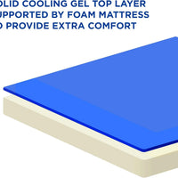 Dog Self Cooling Bed Pet Bed – Solid Gel Based Self Cooling Mat for Pets, Includes a Foam Based Bolster Bed for Extra Comfort