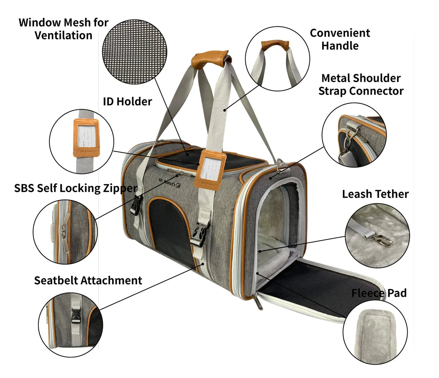 Mr. Peanut's Platinum Series Expandable Airline Pet Carrier Mr. Peanut's Pet Carriers